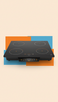 Electric induction cooktop with touch controls