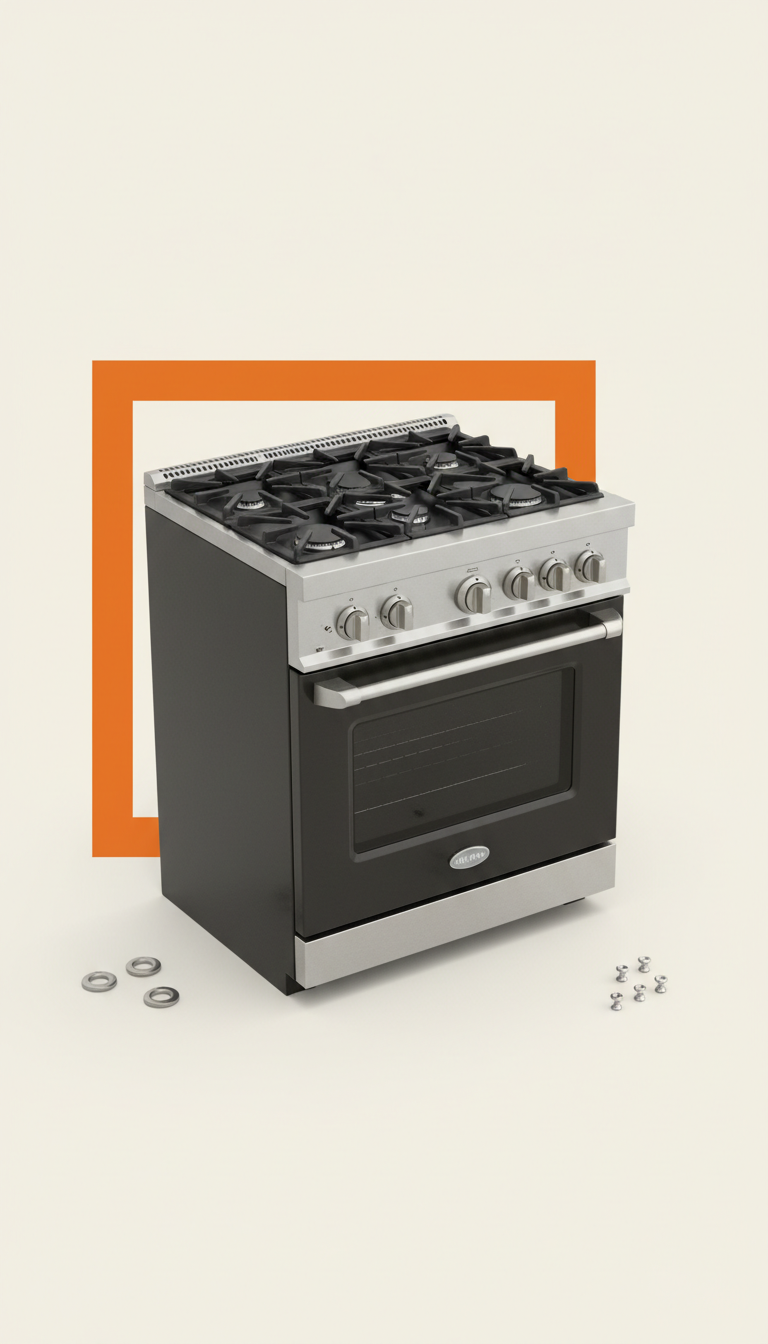 Gas range stove with sealed burners